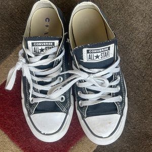 Converse All Star Low Top Sneakers black Canvas Womens 6.5
